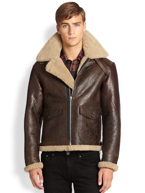 burberry shearling aviator jacket mens|burberry aviator jacket.